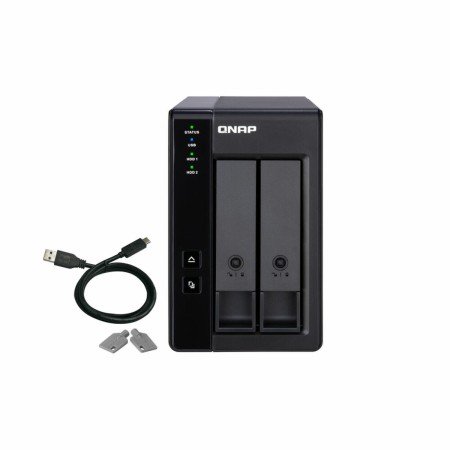 Almacenamiento en Red NAS Qnap TR-002        Negro | Tienda24 - Global Online Shop Tienda24.eu