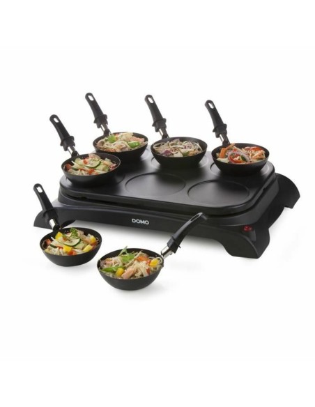 Wok Pan DOMO DO8710W 1000W Black | Tienda24 Tienda24.eu