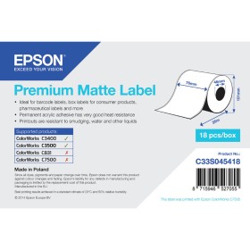 Rouleau de Papier Thermique Epson C33S045418 (1 Unités) de Epson, Rouleaux de papier thermique - Réf : S55080977, Prix : 12,5...