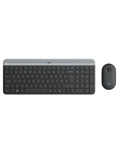 Teclado e Rato sem Fios Logitech MK270 Francês Preto AZERTY | Tienda24 Tienda24.eu