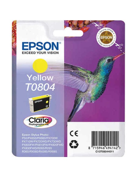 Tinteiro de Tinta Original Epson T0804 Amarelo | Tienda24 Tienda24.eu