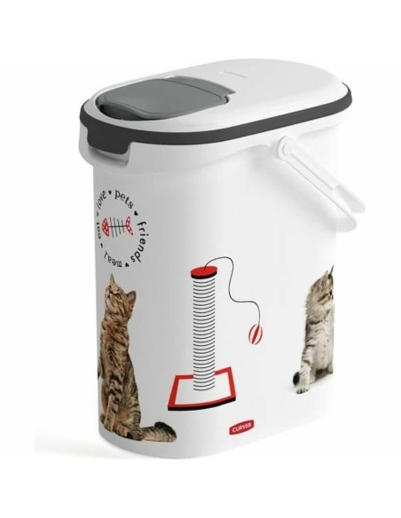 Bote de comida para mascotas Curver Love Pets Gato Blanco 4 Kg | Tienda24 Tienda24.eu