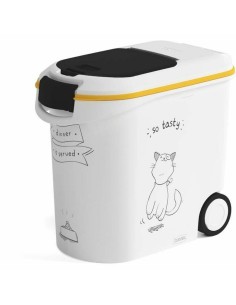 Bote de comida para mascotas Curver Love Pets Gato Blanco 4 Kg | Tienda24 Tienda24.eu