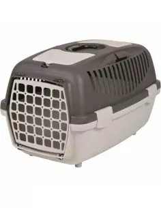 Gaiola de transporte para animais de estimação MPETS 62 x 53 x 58 cm Branco Branco/Preto Plástico | Tienda24 Tienda24.eu