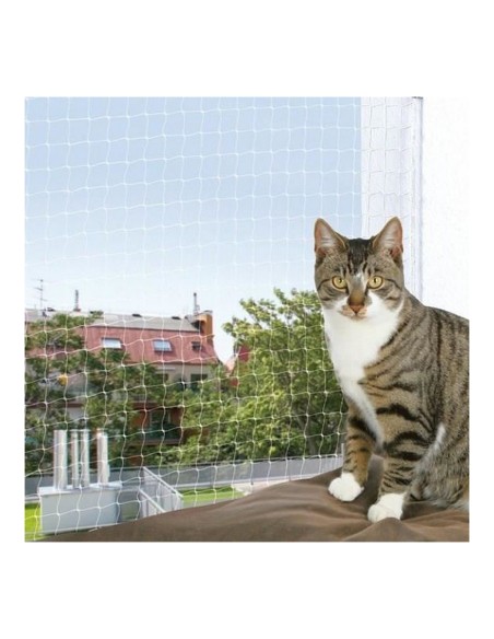 Red de seguridad Trixie 44343 Gato Transparente Nailon 8 x 3 m | Tienda24 Tienda24.eu