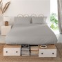 Sábana Encimera HappyFriday Basic Gris 240 x 270 cm de HappyFriday, Sábanas y fundas de almohada - Ref: D1610552, Precio: 24,...