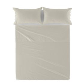 Drap HappyFriday Basic Beige 160 x 270 cm de HappyFriday, Draps et taies d'oreiller - Réf : D1610560, Prix : 17,77 €, Remise : %