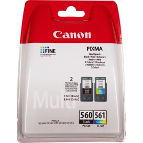 Cartuccia ad Inchiostro Originale Canon PG-560/CL-561 Tricolore Nero/Ciano/Magenta/Giallo di Canon, Toner e inchiostro per st...