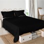 Sábana Encimera HappyFriday Basic Negro 160 x 270 cm de HappyFriday, Sábanas y fundas de almohada - Ref: D1610565, Precio: 20...