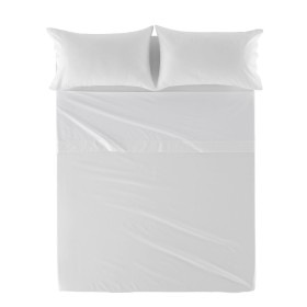 Drap HappyFriday Basic Blanc 180 x 270 cm de HappyFriday, Draps et taies d'oreiller - Réf : D1610579, Prix : 17,34 €, Remise : %