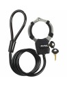 Kabel mit Vorhängeschloss Master Lock Schwarz | Tienda24 Tienda24.eu