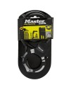 Kabel mit Vorhängeschloss Master Lock Schwarz | Tienda24 Tienda24.eu