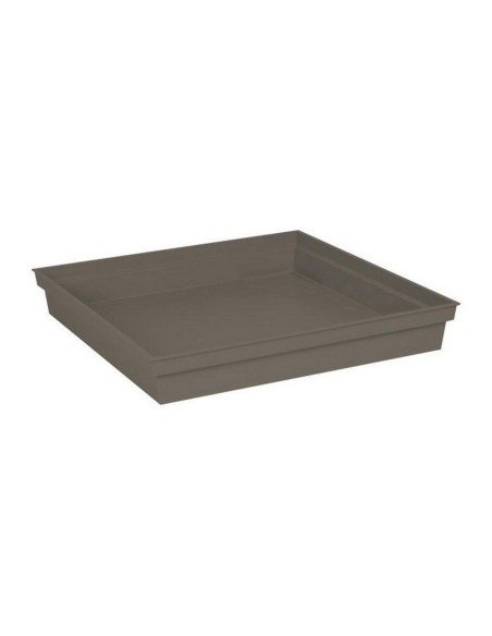 Blumentopfplatte EDA Tuscany karriert Taupe 40 cm 40 x 40 x 5,9 cm | Tienda24 Tienda24.eu