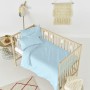 Parure de couette HappyFriday Basic Kids Bleu Lit de bébé 2 Pièces | Tienda24 - Global Online Shop Tienda24.eu