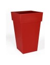 Blumentopf EDA Tuscan karriert Rot Polypropylen (39 x 39 x 65 cm) | Tienda24 Tienda24.eu