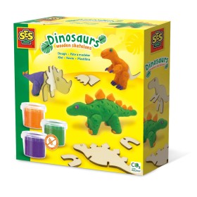 Jogo de Plasticina SES Creative Dinosaurs Sem glúten SES Creative - 1