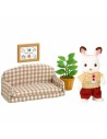 Figura de Acción Sylvanian Families Papa Rabbit Chocolate and Living Room | Tienda24 Tienda24.eu