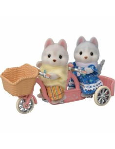 Playset Sylvanian Families Husky siblings and their tandem da Sylvanian Families, Playset con figure di giocattoli - Ref: S71...