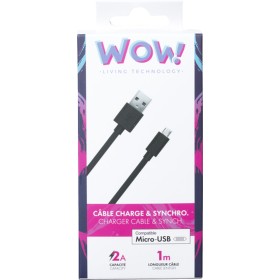 Cabo USB BigBen Connected WOWCBLMIC1MB Preto 1 m (1 Unidade) de BigBen Connected, Cabos USB - Ref: S55270263, Preço: 5,67 €, ...