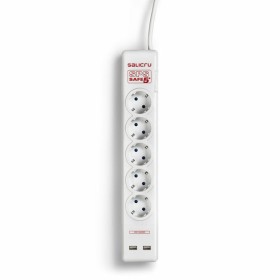 Ciabatta Multipresa Salicru SAFE 5+ USB Bianco di Salicru, Multiprese - Rif: S5602149, Prezzo: 33,18 €, Sconto: %