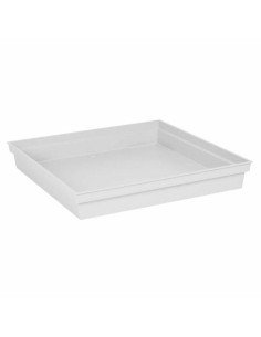 Flower Pot Dish EDA Tuscany Squared White 40 cm 40 x 40 x 5,9 cm by EDA, Accessories - Ref: S7164604, Price: 27,81 €, Discoun...