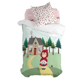 Duvet cover set HappyFriday Mr Fox Red riding hood Multicolour Single 2 Pieces by HappyFriday, Quilts and quilt covers - Ref:...