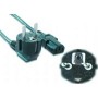 Power Cord GEMBIRD Schuko C13 Black | Tienda24 - Global Online Shop Tienda24.eu