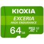 Carte Mémoire Micro SD avec Adaptateur Kioxia Exceria High Endurance Cours 10 UHS-I U3 Vert de Kioxia, Cartes mémoire - Réf :...