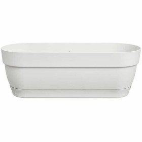 Jardinera Elho 50 cm Blanco Rectangular Plástico