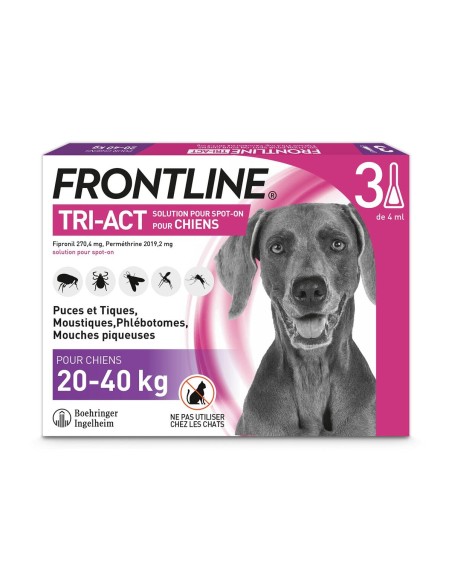 Pipette pour chien Frontline Tri-Act 20-40 Kg | Tienda24 Tienda24.eu