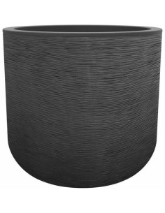 Blumentopf EDA Schwarz Ø 30 x 26 cm Anthrazit | Tienda24 Tienda24.eu