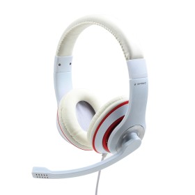 Casques avec Microphone GEMBIRD MHS-03-WTRD Blanc de GEMBIRD, Écouteurs avec microphones - Réf : S5616905, Prix : 9,93 €, Rem...