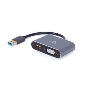 Adaptateur USB vers VGA/HDMI GEMBIRD de GEMBIRD, Adaptateurs USB-VGA - Réf : S5624160, Prix : 20,69 €, Remise : %