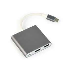 Adaptateur USB C vers VGA GEMBIRD A-CM-HDMIF-02-SG de GEMBIRD, Adaptateurs USB-VGA - Réf : S5624169, Prix : 12,05 €, Remise : %