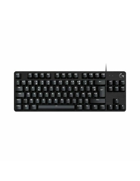 Keyboard Logitech G413 TKL SE USB Black Backlighted Gaming AZERTY | Tienda24 Tienda24.eu