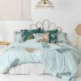 Housse de Couette HappyFriday Blanc Foliage mint Multicouleur 200 x 200 cm de HappyFriday, Couettes et housses de couette - R...