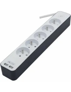 Regleta Enchufes 6 Tomas con Interruptor Silver Electronics Blanco | Tienda24 Tienda24.eu