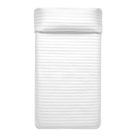 Couvre-lit HappyFriday Basic Kids Dash Blanc 200 x 260 cm de HappyFriday, Boutis et couvre-lits - Réf : D1611052, Prix : 87,6...