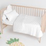 Bedspread (quilt) HappyFriday Basic Kids Dash White 100 x 130 cm by HappyFriday, Patchwork Quilts & Coverlets - Ref: D1611054...