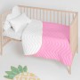 Bedspread (quilt) HappyFriday Basic Kids Arista Pink 100 x 130 cm by HappyFriday, Patchwork Quilts & Coverlets - Ref: D161106...