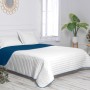 Colcha Reversible HappyFriday Basic Dash Blanco Azul marino 250 x 260 cm de HappyFriday, Mantas y colchas - Ref: D1611086, Pr...