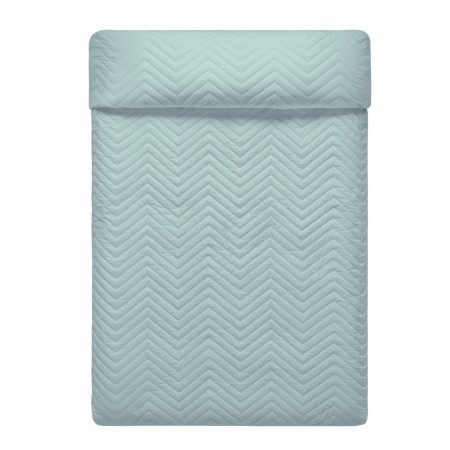 Colcha Reversível HappyFriday Basic Arista Azul Marinho Menta 240 x 260 cm de HappyFriday, Cobertores e colchas - Ref: D16110...