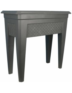 Set of Planters Home ESPRIT Black Metal Fibre 23 x 23 x 76,5 cm | Tienda24 Tienda24.eu