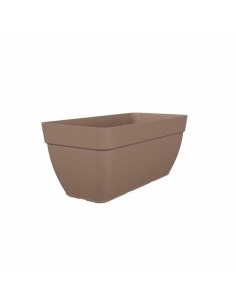 Plantador Laço Castanho 14 x 14 x 14 cm Plástico 14 x 12,5 x 14 cm | Tienda24 Tienda24.eu