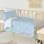 Parure de couette HappyFriday Basic Kids Bleu Lit de bébé 2 Pièces | Tienda24 - Global Online Shop Tienda24.eu