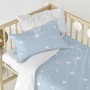 Parure de couette HappyFriday Basic Kids Bleu Lit de bébé 2 Pièces | Tienda24 - Global Online Shop Tienda24.eu