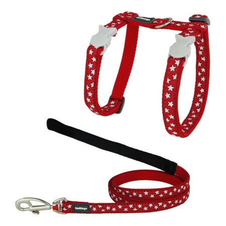 Arnés para Gato Red Dingo Style Rojo Estrella Blanco Correa | Tienda24 - Global Online Shop Tienda24.eu