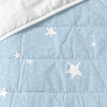 Bedspread (quilt) HappyFriday BASIC KIDS Blue 100 x 130 cm Baby Crib by HappyFriday, Blankets and bedcovers - Ref: D1611229, ...