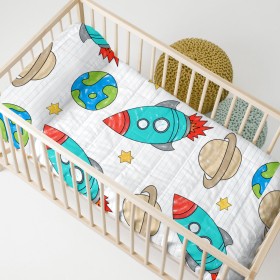 Bedspread (quilt) HappyFriday MR FOX Multicolour 100 x 130 cm Baby Crib by HappyFriday, Blankets and bedcovers - Ref: D161126...