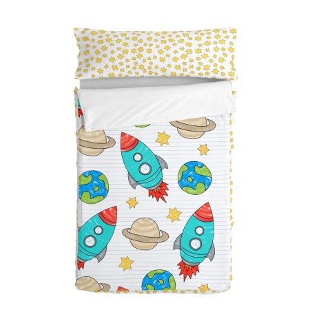 Quilted Zipper Bedding HappyFriday Mr Fox Space Rocket Multicolour 90 x 200 cm by HappyFriday, Slumber Bags - Ref: D1611267, ...